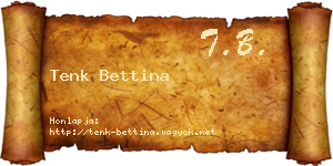 Tenk Bettina névjegykártya